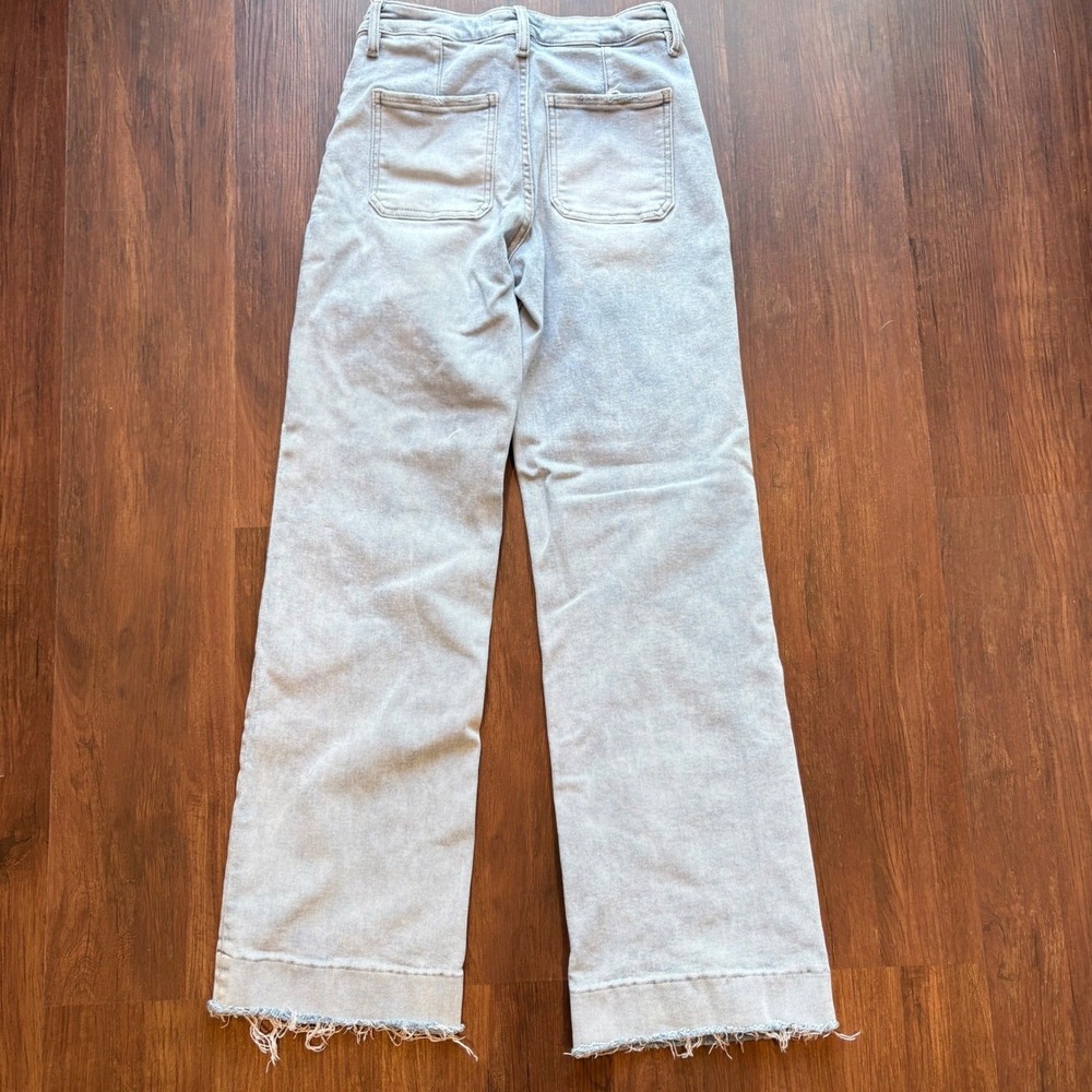 ♾️Lovervet Flying Monkey Wide Leg Jeans Front Patch Pocket Raw Hem Vervet 28♾️ - Picture 9 of 9
